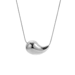 Silver color / 1 Piece Simple Classic Style Droplet Shape Stainless Steel  Gold Color Women's Pendant Necklaces Picture4